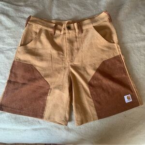 “Carhartt” Tan and Brown Shorts with Two-Tone Design